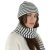 Scarves - Gårda Engelberg Striped Wool Mix Scarf (dark grey/white)