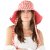 Hats - Gårda Poppy Checkered sun hat (red)