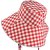 Hats - Gårda Poppy Checkered sun hat (red)