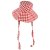 Hats - Gårda Poppy Checkered sun hat (red)