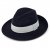Hats - Gårda Volterra Fedora Wool Hat (navy/off white)
