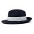 Hats - Gårda Volterra Fedora Wool Hat (navy/off white)