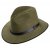 Hats - Nubuck Leather Safari Fedora (olive)