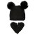 Beanie and Mittens Kids - Gårda Målilla Knitted Set (black)