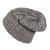 Beanies - Gårda Bormio Cable Knit Wool Mix Beanie (grey/beige)