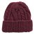 Beanies - Gårda Bormio Cable Knit Wool Mix Beanie (bordeaux)
