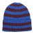 Beanies - Gårda Davos Striped Merino Wool Beanie (burgundy/blue)