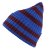 Beanies - Gårda Davos Striped Merino Wool Beanie (burgundy/blue)