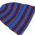 Beanies - Gårda Davos Striped Merino Wool Beanie (burgundy/blue)