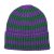 Beanies - Gårda Davos Striped Merino Wool Beanie (green/purple)