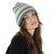 Beanies - Gårda Lech Striped Wool Mix Beanie (beige/grey)
