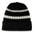 Beanies - Gårda Les Deux Alpes Striped Merino Mix Beanie (black/white)