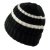 Beanies - Gårda Les Deux Alpes Striped Merino Mix Beanie (black/white)