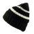Beanies - Gårda Les Deux Alpes Striped Merino Mix Beanie (black/white)