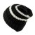 Beanies - Gårda Les Deux Alpes Striped Merino Mix Beanie (black/white)