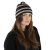 Beanies - Gårda Davos Striped Merino Wool Beanie (brown/beige)