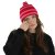 Beanies - Gårda Davos Striped Merino Wool Beanie (red/pink)
