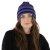 Beanies - Gårda Davos Striped Merino Wool Beanie (burgundy/blue)