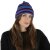 Beanies - Gårda Davos Striped Merino Wool Beanie (burgundy/blue)