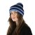 Beanies - Gårda Lech Striped Wool Mix Beanie (blue)