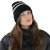 Beanies - Gårda Les Deux Alpes Striped Merino Mix Beanie (black/white)