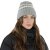 Beanies - Gårda Les Deux Alpes Striped Merino Mix Beanie (grey/white)
