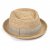 Straw Hat - Gårda Serreta Raffia Trilby (light natural/light grey)
