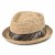 Straw Hat - Gårda Tarajal Raffia Trilby (light natural/grey)
