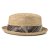 Straw Hat - Gårda Tarajal Raffia Trilby (light natural/grey)