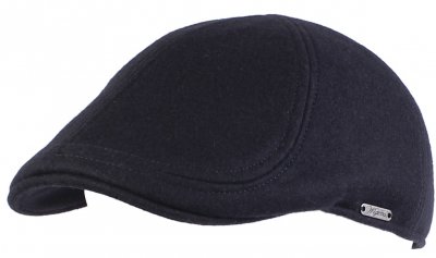 Flat cap - Wigéns Pub Cap Melton Wool (black)