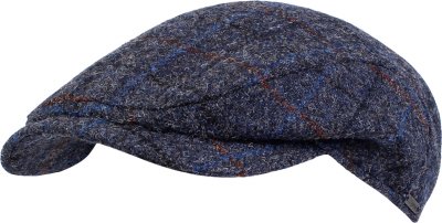 Flat Cap - Wigéns Ivy Contemporary Cap Harris Tweed Wool (Blue)