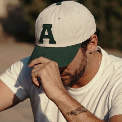 Cap - Gårda Letter Cap 'A' (white/green)