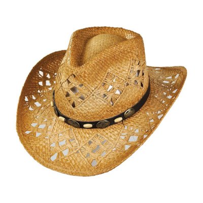Hats - Annie Oakley Raffia Cowboy Hat (natural)