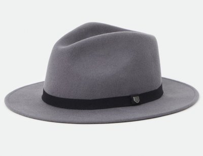 Hats - Brixton Messer Packable Fedora (charcoal)