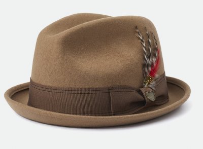 Hats - Brixton Gain Fedora Wool (brown)