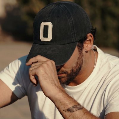 Cap - Gårda Letter Cap 'O' (black/white)