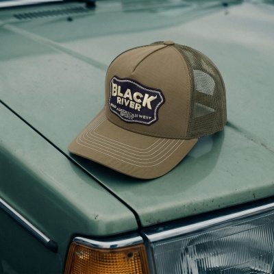 Cap - Black River Wild West Trucker (green/cream)