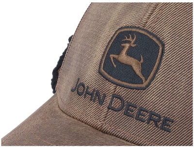 Cap - John Deere Oil Cotton Sherpa Lining (brown)