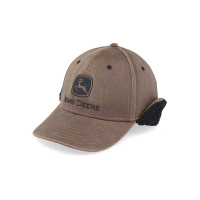 Cap - John Deere Oil Cotton Sherpa Lining (brown)