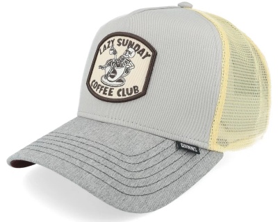 Cap - Djinns HFT Cap Coffee Club Trucker (beige/grey)