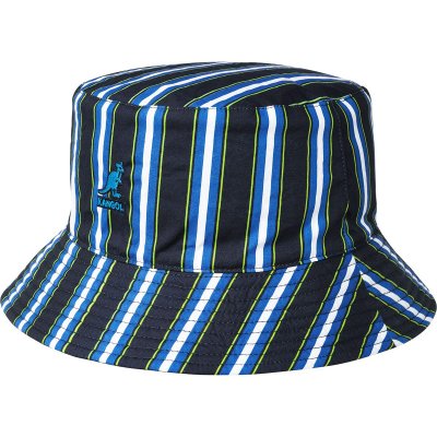 Hats - Kangol Double Pattern Bucket (blue-black-white)