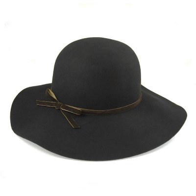 Hats - Vintage Wool Floppy Hat (black)