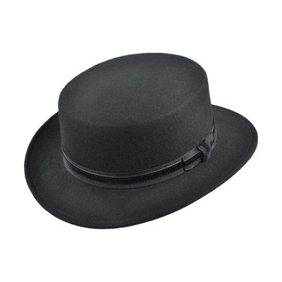 Hats - Bernadette Boater Hat (black)