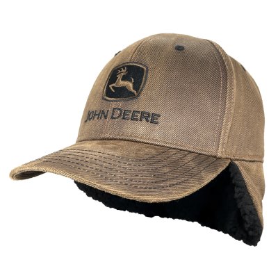 Cap - John Deere Oil Cotton Sherpa Lining (brown)