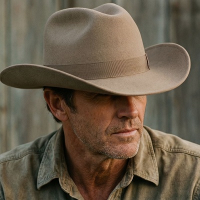 Hats - Gårda Pocatello Crushable Wool felt Western hat (beige)