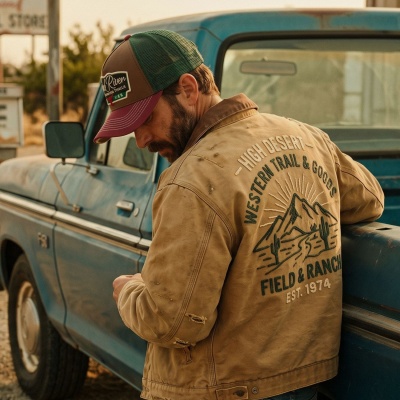 Cap - Black River Outlaw Trucker (brown/green/red)