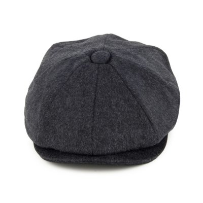 Flat cap - Jaxon Pure Wool Harlem Newsboy Cap (dark grey)