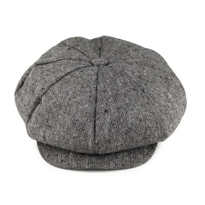 Flat cap - Jaxon Hats Marl Tweed Big Apple Cap (grey)
