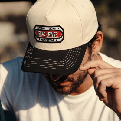 Cap - Black River Richmond Cotton Snapback (off-white/black)