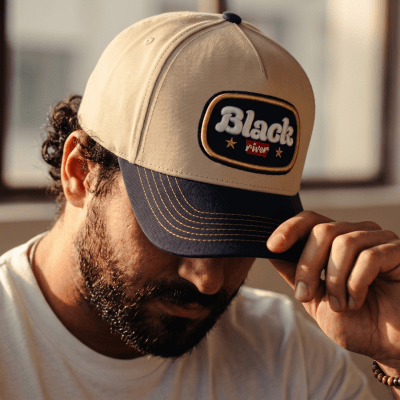 Cap - Black River Reno Cotton Snapback (cream/navy)